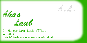 akos laub business card